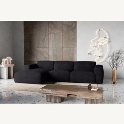 Hudson Nowoczesny narożnik wypoczynkowy z funkcją spania Tkanina Haga 19